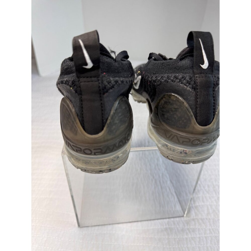 Nike Air VaporMax Flyknit 3 Black/White Running Shoes Size W 6 - Picture 7 of 9